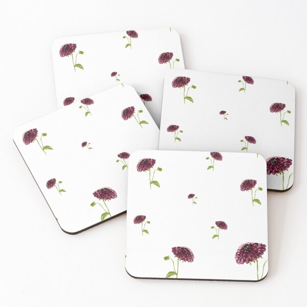 Artikelvorschau, Dahlia red seamless cute pattern a watercolor entworfen und verkauft von Yana Mustafina | Boho Soulful Designs.