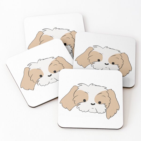 Item preview, Shih tzu dog face adorable cartoon illustration  designed and sold by Yarafantasyart.
