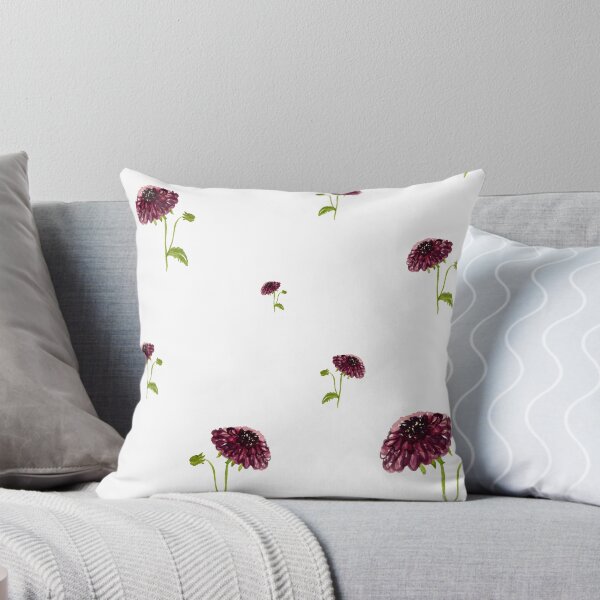 Aperçu de l'œuvre Dahlia red seamless cute pattern a watercolor  créée et vendue par Yana Mustafina | Boho Soulful Designs.