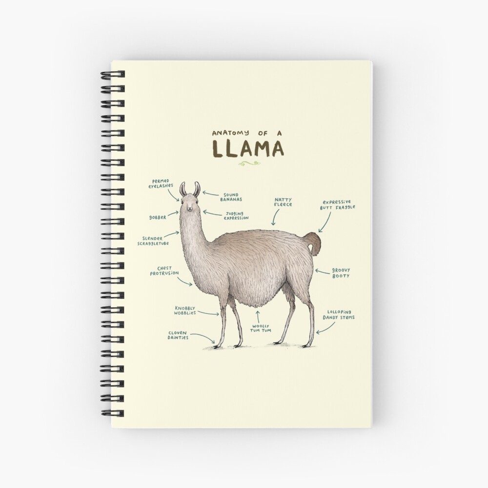 Anatomy of a Llama Spiral Notebook