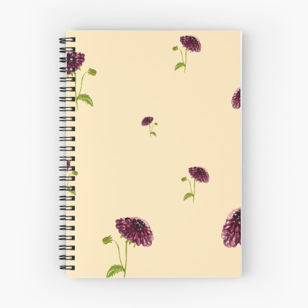 Item preview, Dahlia red seamless cute pattern a watercolor beige designed and sold by Yana Mustafina | Boho Soulful Designs.