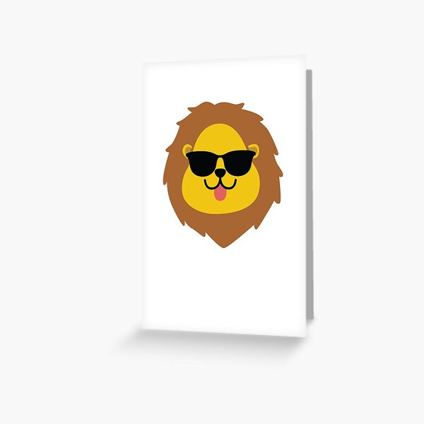 "Lion Head Emoji " Greeting Card by HippoEmo Redbubble