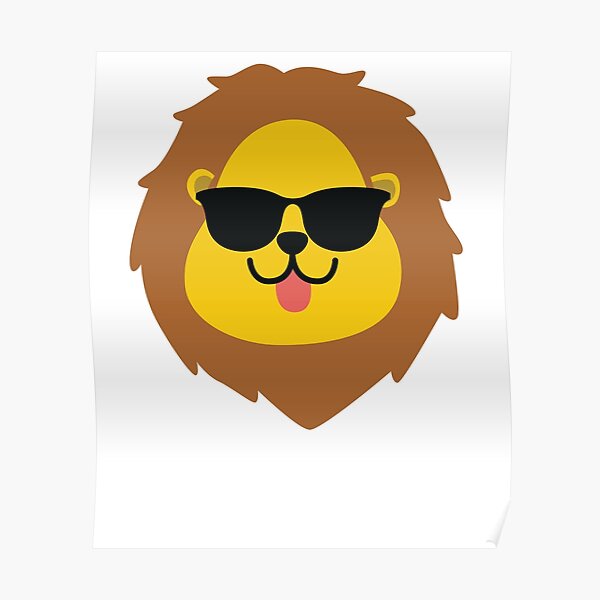 Lion Head Emoji   Poster