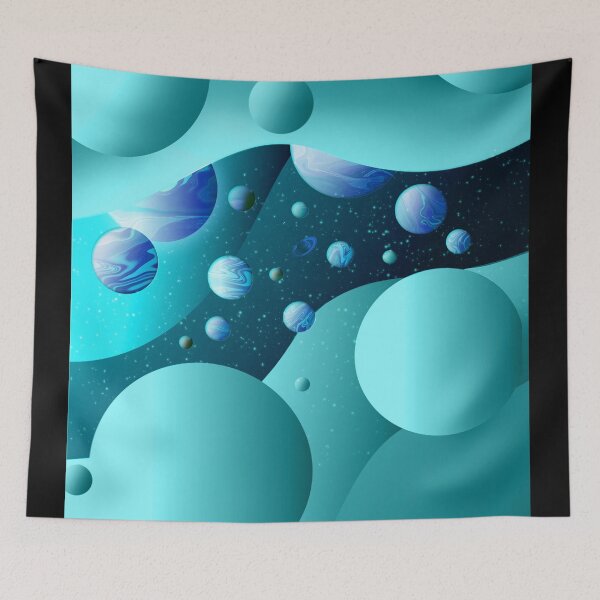 Item preview,  Floating bubbles space dimension pink designed and sold by TipTopTapo.