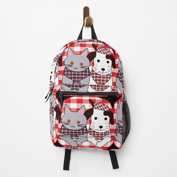 Item preview, Gingham Dog and Calico Cat in Japanese style (AI Generated Art) designed and sold by Cowboy Folly.