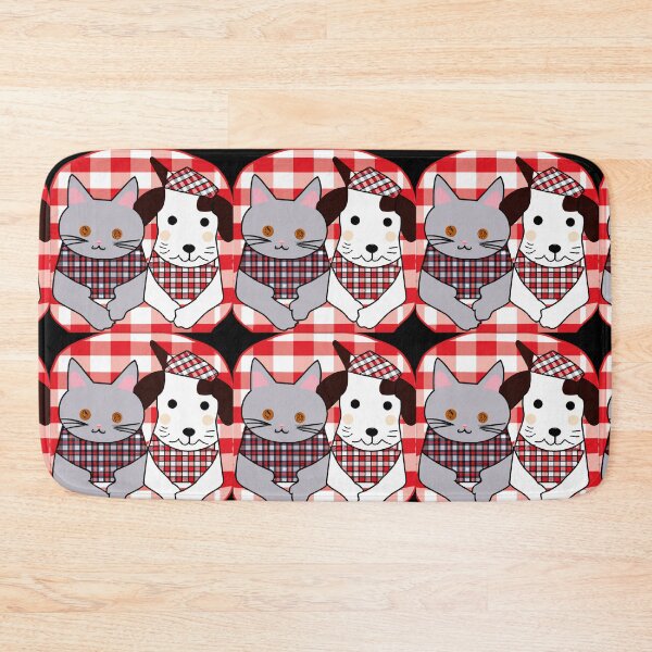 Item preview, Gingham Dog and Calico Cat in Japanese style (AI Generated Art) designed and sold by Cowboy Folly.