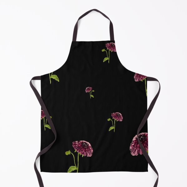 Artikelvorschau, Dahlia red seamless cute pattern a watercolor black entworfen und verkauft von Yana Mustafina | Boho Soulful Designs.