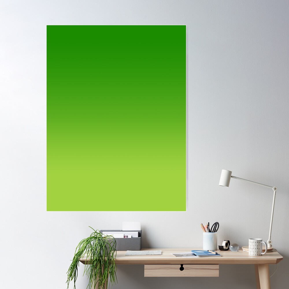 Green Ombre light green, bright green | Poster