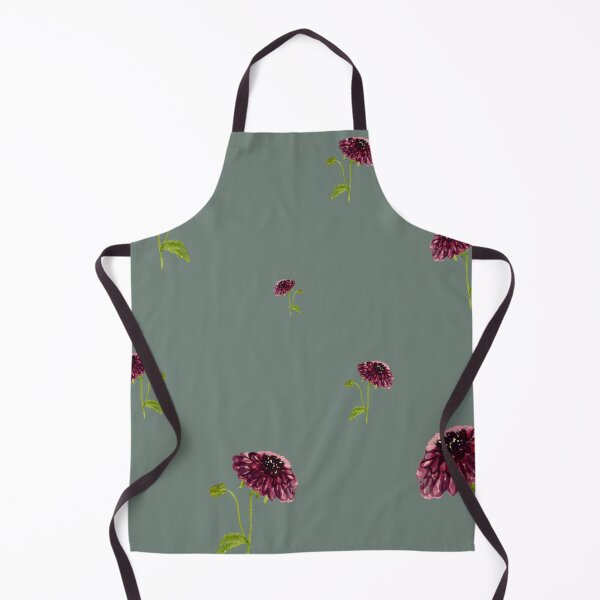 Artikelvorschau, Dahlia red seamless cute pattern a watercolor mint entworfen und verkauft von Yana Mustafina | Boho Soulful Designs.