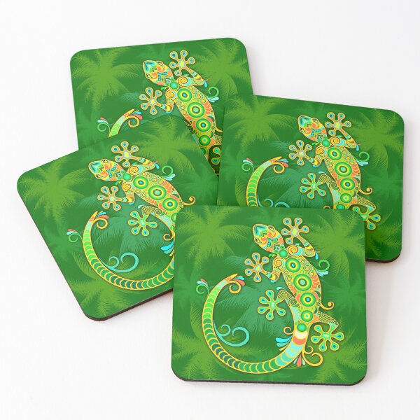 Item preview, Gecko Lizard Colorful Tattoo Style designed and sold by BluedarkArt.