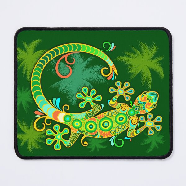 Item preview, Gecko Lizard Colorful Tattoo Style designed and sold by BluedarkArt.
