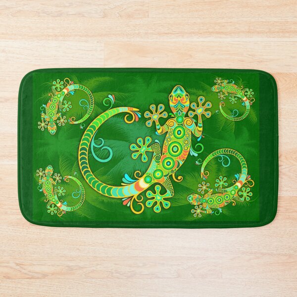 Item preview, Gecko Lizard Colorful Tattoo Style designed and sold by BluedarkArt.