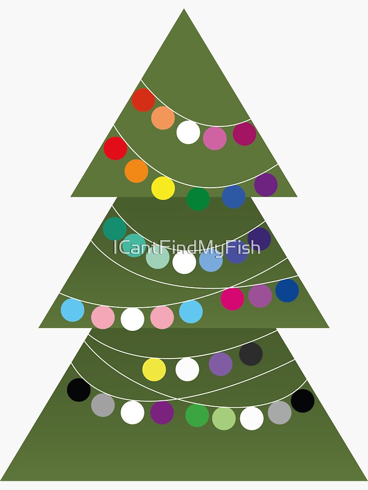 Pansexual Tree Pan Pride Christmas Holiday  Sticker for Sale by
