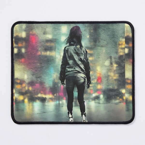 Item preview, a girl skateboarding in the city #002 designed and sold by FekoShop.