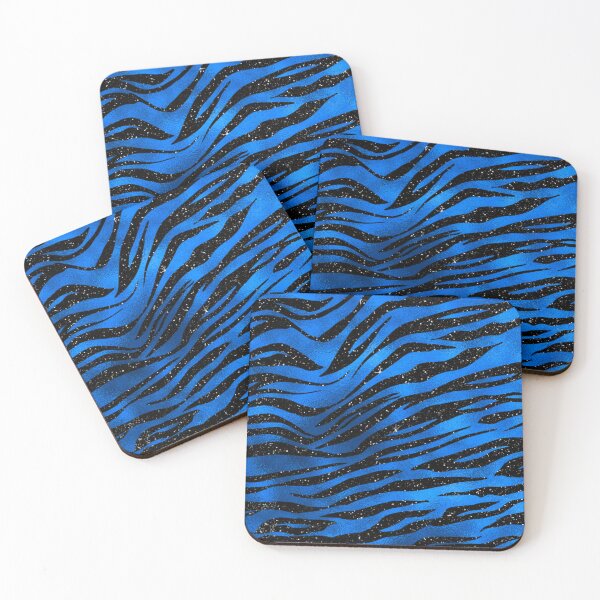 Item preview, Black and Blue Tiger Stripe Pattern designed and sold by Paulele.