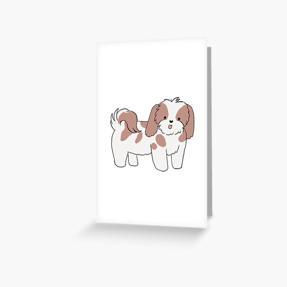 Ilustración De Shih Tzu Dog Con Juguet Y Corazon Ilustración Del