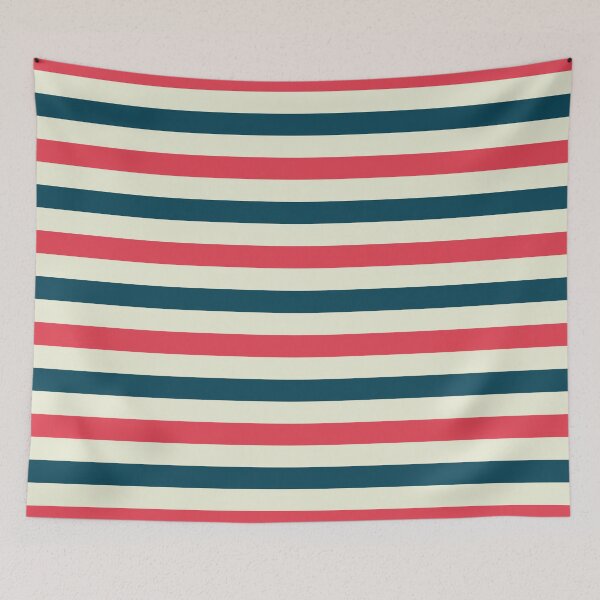 Item preview, Red White And Blue Retro Nautical Stripes Pattern designed and sold by Pattern1design.