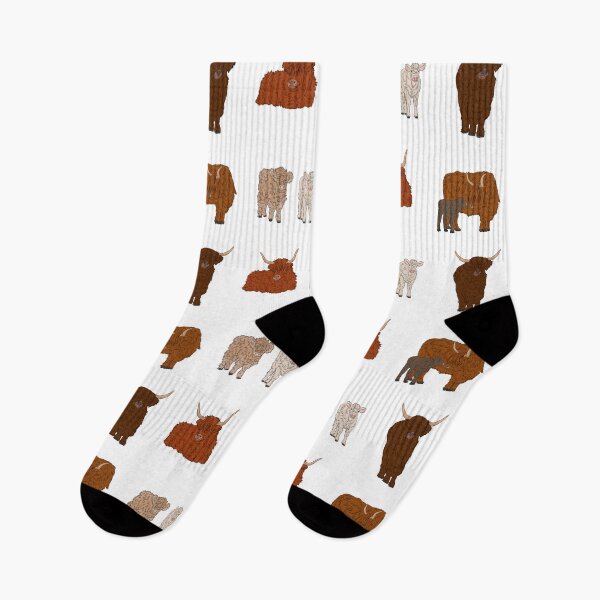 Item preview, Highland Cows Pattern Transparent White BG designed and sold by Ashley Gagnon.
