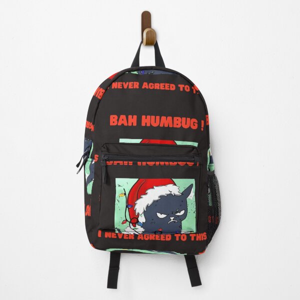 Item preview, Funny black cat with Santa hat and Christmas lights design designed and sold by t1n3333.