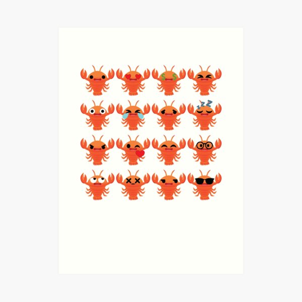 "Lobster Emoji " Art Print by HippoEmo Redbubble