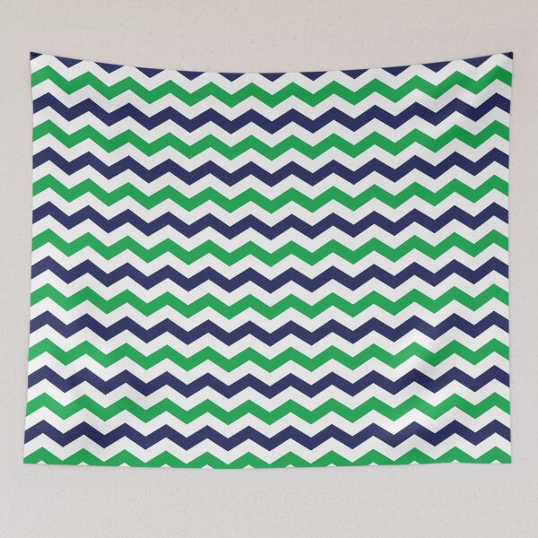 Item preview, Nautical Pattern Of Green, Blue, And White Chevrons designed and sold by Pattern1design.