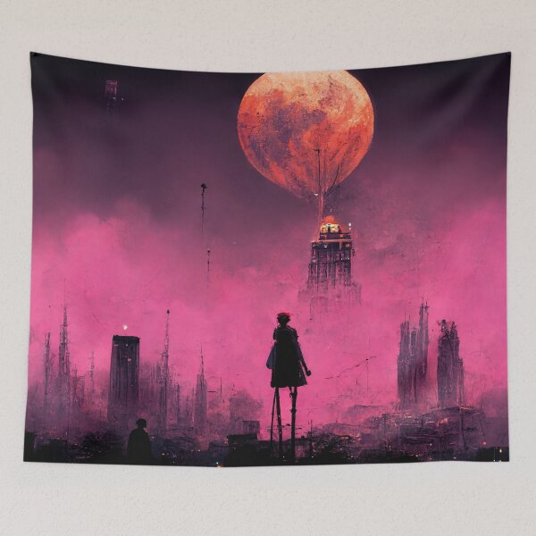 Item preview, Big moon, wide sky and high constellations designed and sold by Naglaa Store.