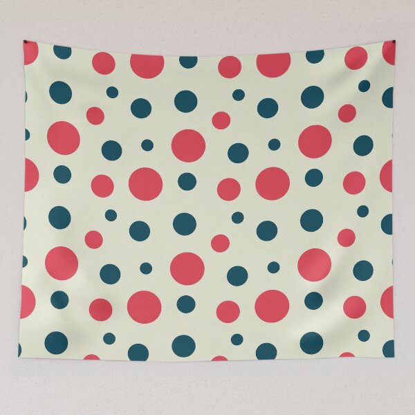 Item preview, Red White And Blue Retro Nautical Polka Dots Pattern designed and sold by Pattern1design.