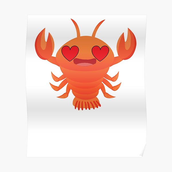 "Lobster Emoji " Poster for Sale by HippoEmo Redbubble