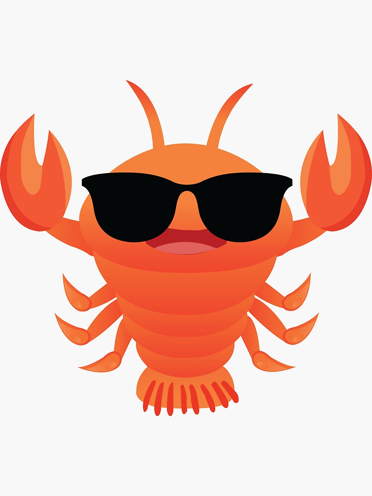 "Lobster Emoji " Sticker by HippoEmo Redbubble