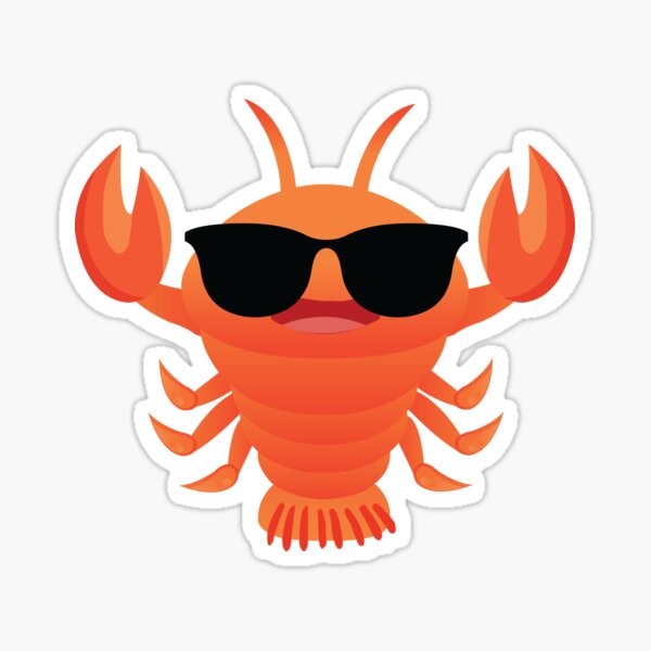 "Lobster Emoji " Sticker by HippoEmo Redbubble