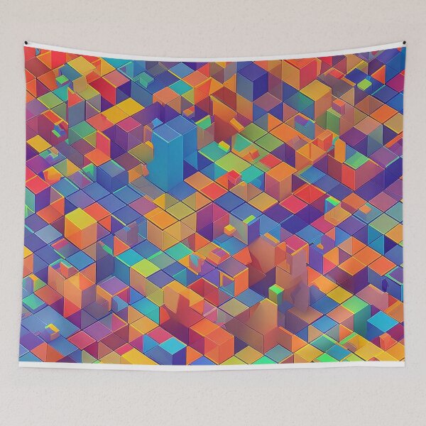 Item preview, 3D colorful grid designed and sold by aiartoday.