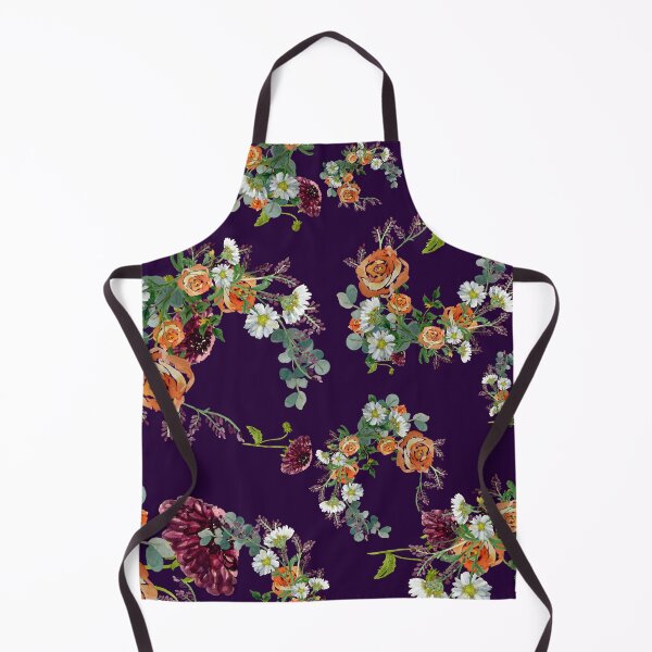 Artikelvorschau, Dahlia red rose daisy pattern watercolor violet entworfen und verkauft von Yana Mustafina | Boho Soulful Designs.