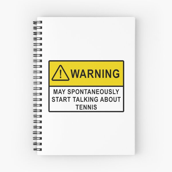 Item preview, Tennis fan yellow warning sign designed and sold by Sports-Stickers.