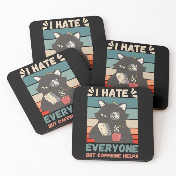 Item preview,  I Hate Everyone But Caffeine Helps - Sassy Cat designed and sold by Georgy09.
