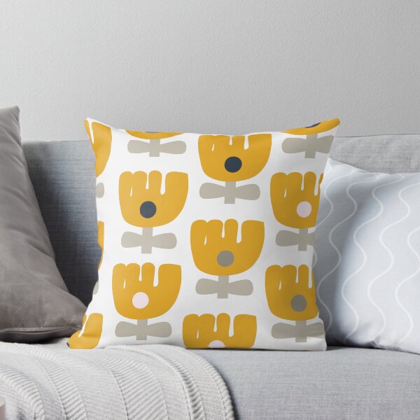 Item preview, Iconic Scandinavian Tulips in Mustard Yellow, Grey, Navy Blue & Blush Pink designed and sold by Deutschic.