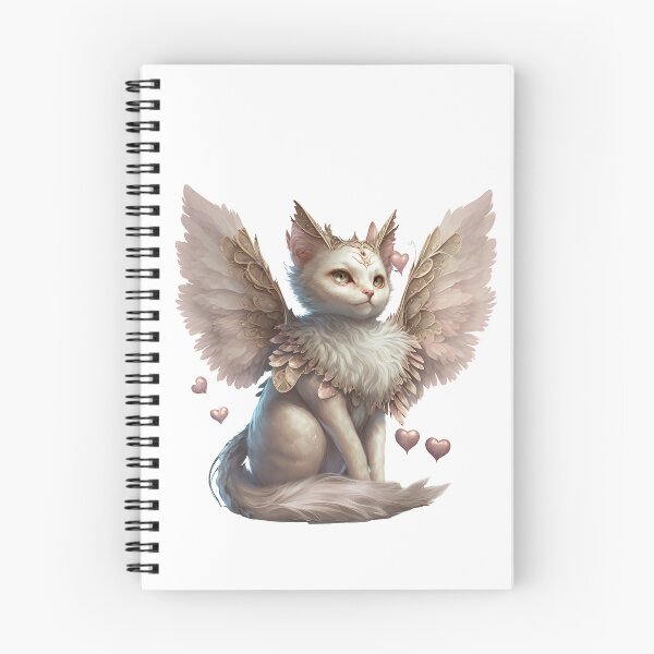 Item preview, Cute Pink Fairy Cat with Gold accented Angel wings  designed and sold by photo4u2.