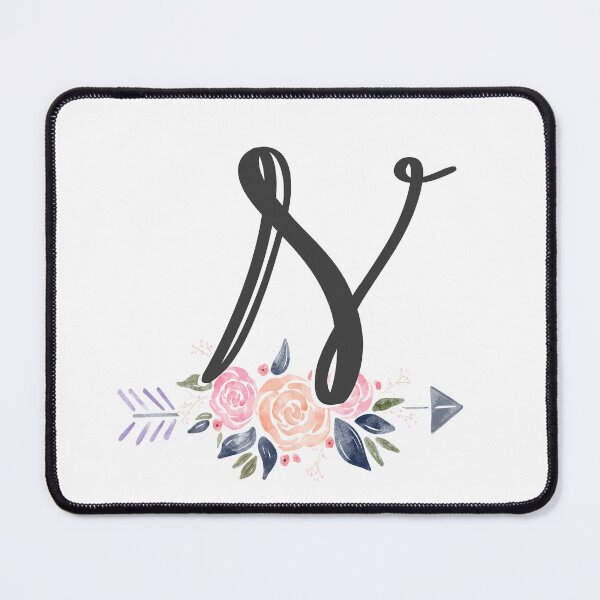 Item preview, Letter N Monogram Watercolor Roses designed and sold by MandyRosko.