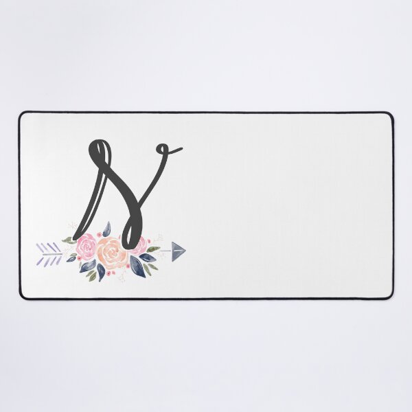 Item preview, Letter N Monogram Watercolor Roses designed and sold by MandyRosko.