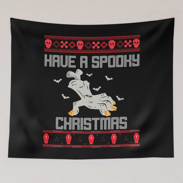 Item preview, Have A Spooky Christmas Monster Hand Gothic Grunge Xmas Ugly designed and sold by MyFreakyWorld.