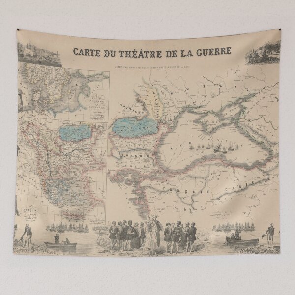 Item preview, 1855 Crimean War Map  - Carte du Théâtre de la Guerre, The Seat of War designed and sold by LordRivers.
