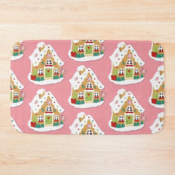 Item preview, Cute Girly Snowy Gingerbread House Pink Merry Christmas designed and sold by tanjica.