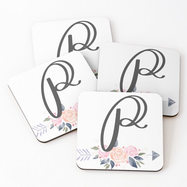 Item preview, Letter P Monogram Watercolor Roses designed and sold by MandyRosko.