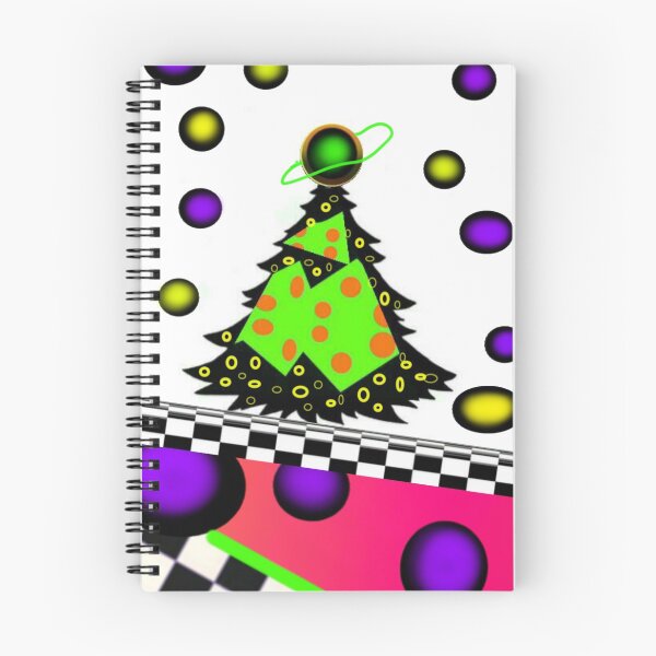 Item preview, trippy psychedelic fun retro 80's /90's christmas tree designed and sold by neonmoonwaves.
