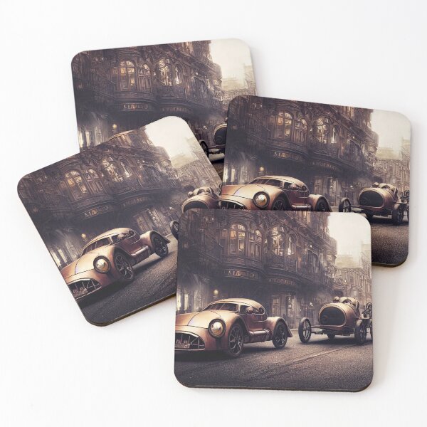 Item preview, Two Steampunk Cars Racing designed and sold by MarkColeImaging.