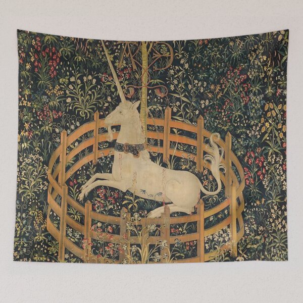 Item preview, The Unicorn Rests in a Garden 1495 designed and sold by ArcherAshleyArt.