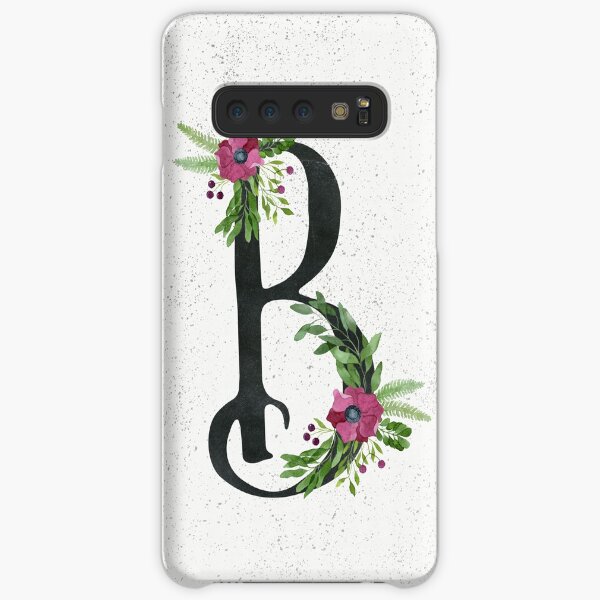 Monogram B with Floral Wreath Samsung Galaxy Snap Case