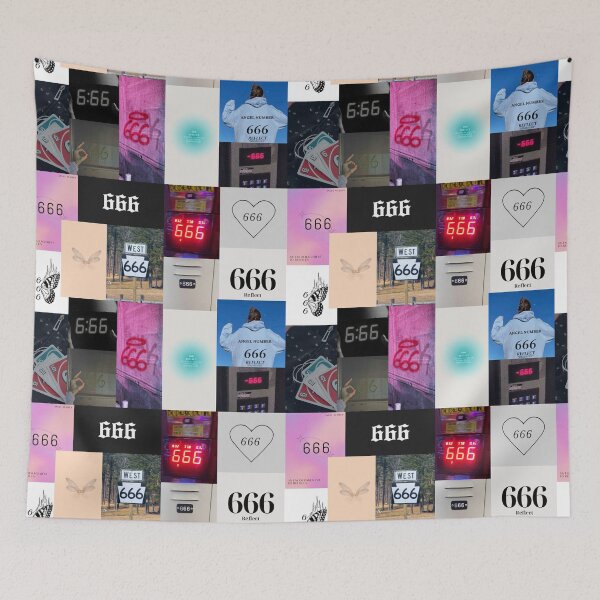 Item preview, 666 angel number aesthetic collage designed and sold by morgananjos.