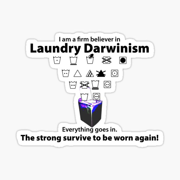 Laundry Darwinism Sticker