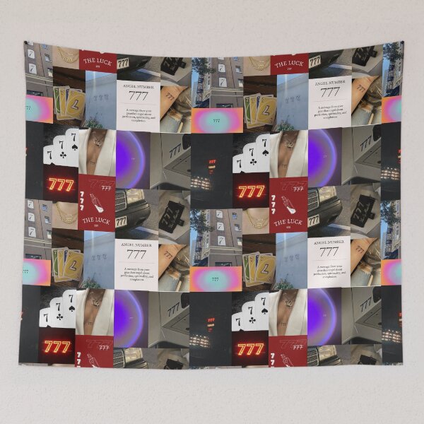 Item preview, 777 angel number aesthetic collage designed and sold by morgananjos.