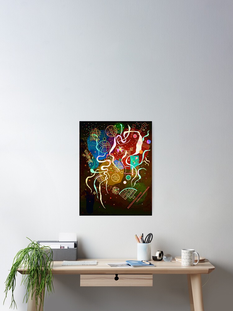 S-M-L-XL 2024 Custom Ceramic Abstract Painting Tile Mural. Abstract Movement I Mouvement I By Wassily Kandinsky